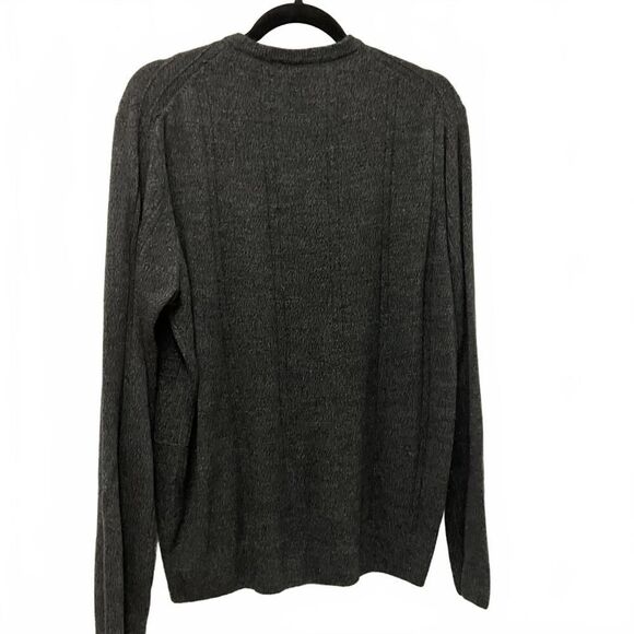 Geoffrey Beene Women's Large Gray 100% Acrylic Pullover V Neck Sweater - Picture 3 of 6